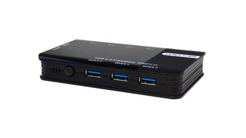 4-PC an 4 USB 3.0 USB-Geräte Peripherie-Switch mit 4 Remote-Tasten, UNICLASS US-04